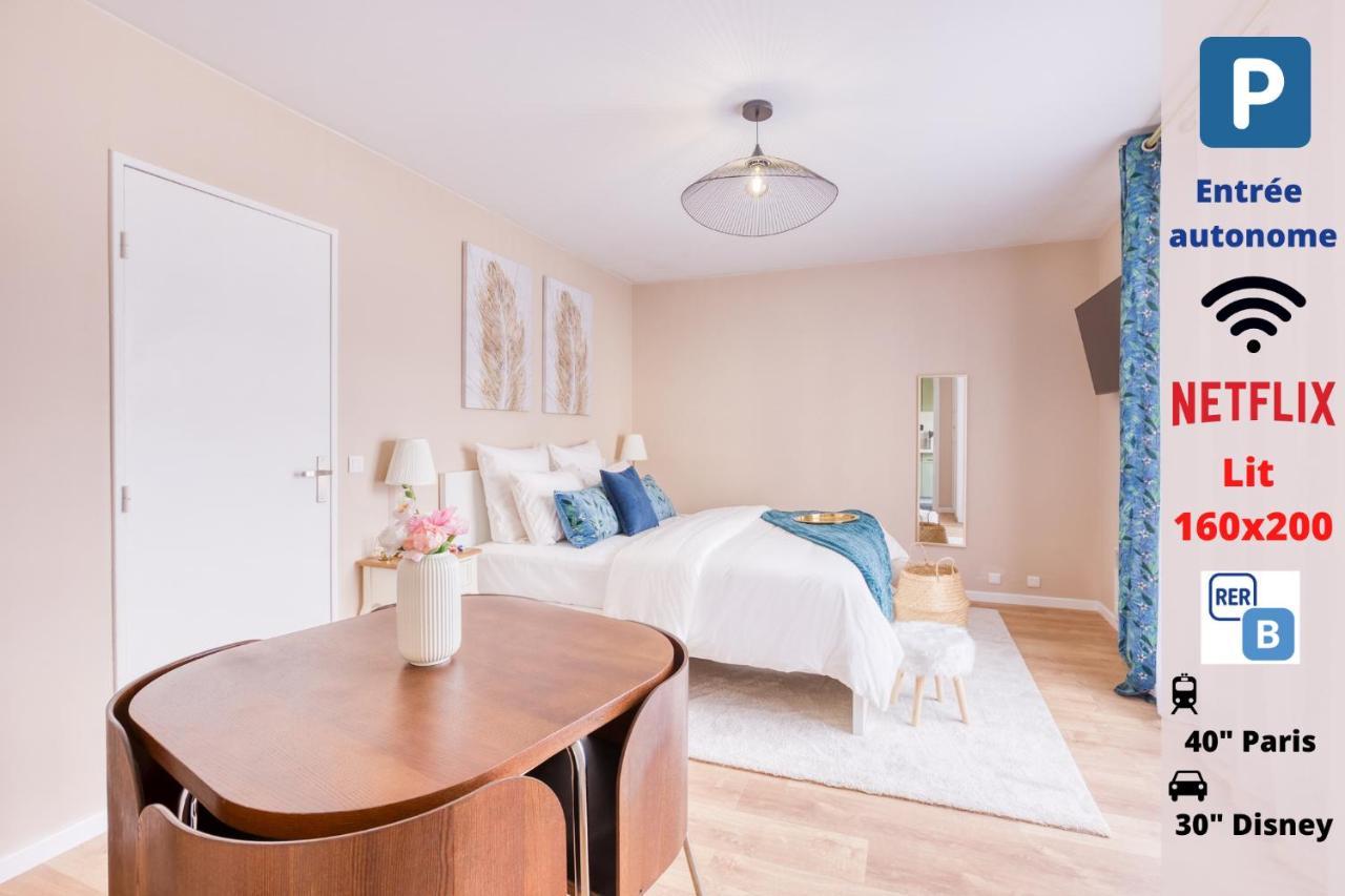 Studio Hotel - Lit King Size - Parking - Wifi - Proche Cdg Livry-Gargan Exteriér fotografie